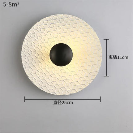 Applique murale LED ronde en métal style nordique pour intérieur moderne — LZ4X9P2