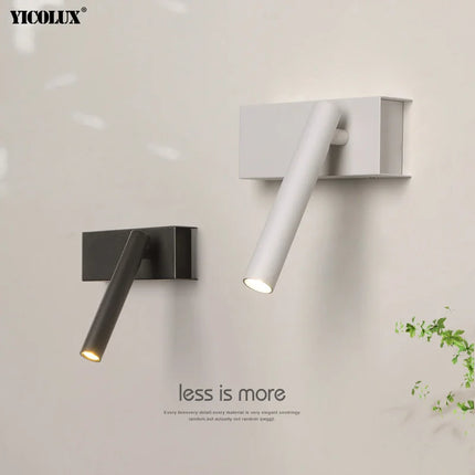 Applique murale LED rotative noire et blanche pour salon et allée — LZ4X9J