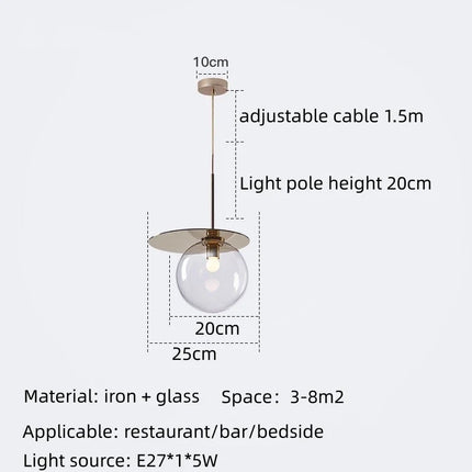 Lustre suspension nordique en verre à bulles design original pour bars — LZ4X9T2