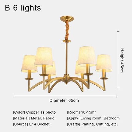 Lustre suspension rétro en tissu pour décoration campagne — LZ4M9X