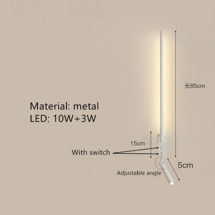 applique murale led minimaliste angle réglable 3000k