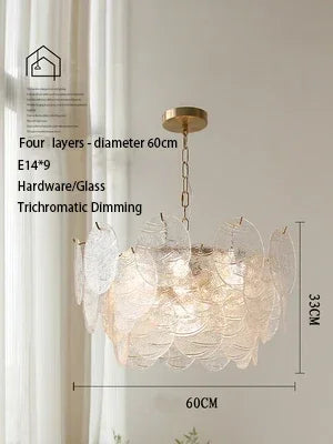Lustre en verre style médiéval pour décoration romantique intérieure — LZ4X9P2