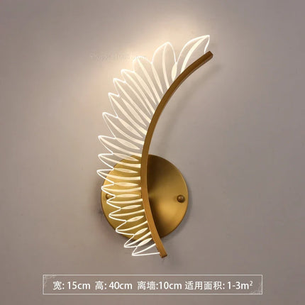 Applique murale nordique design plume moderne luxe — LZ4F7XQ