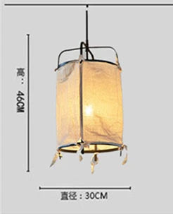 Suspension japonaise décorative en fer et lin — LZ4X9Q2F