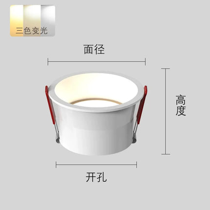 Spot LED encastrable rond dimmable trois couleurs — LZ4P9XJ2
