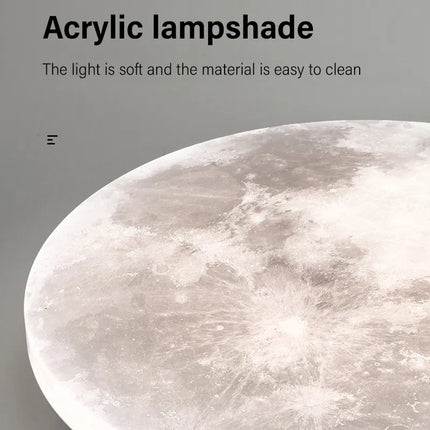 Plafonnier créatif en forme de lune pour ambiance romantique en chambre — LZ4G7X2