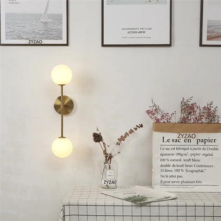 Applique murale LED nordique en verre doré avec ampoule G9 — LZ4X9T1