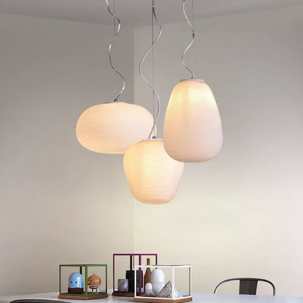 Suspension LED en verre au design japonais moderne pour intérieur élégant — LZ4X9Q