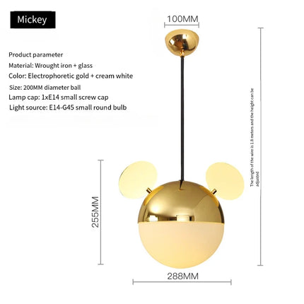Lustre suspension créatif style italien nordique dessin animé — LZ4X9P