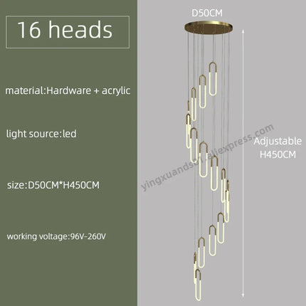 suspension moderne design nordique éclairage led loft élégant