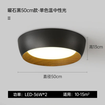 Plafonnier LED réglable en fer et bois style minimaliste italien — LZ4X9T2