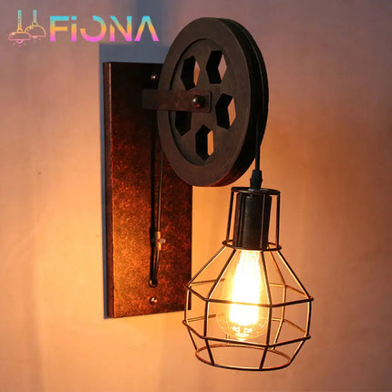 Applique murale industrielle rétro réglable pour décoration de bar — LZ4P9XJ