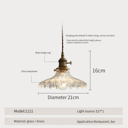 Suspension moderne en bois, verre et laiton — LZ4X9M2