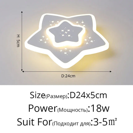 plafonnier led encastré acrylique créatif étoilé simple balcon