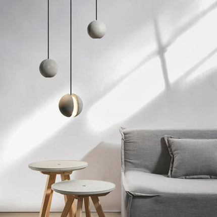 Suspension ronde en ciment au style vintage pour intérieur — LZ7D9X