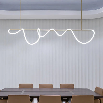 Lustre LED moderne à tuyau long minimaliste pour bar — LZ4P9XJ