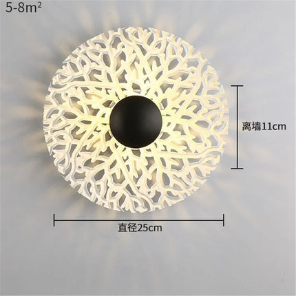 Applique murale LED ronde en métal style nordique pour intérieur moderne — LZ4X9P2