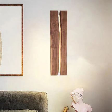 Applique murale en bois massif style wabi sabi pour décoration intérieure — LZ4X9T2