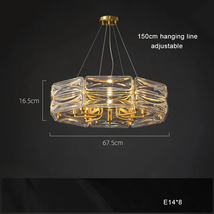 Lustre LED moderne en cuivre à montage en surface — LZ4X9P