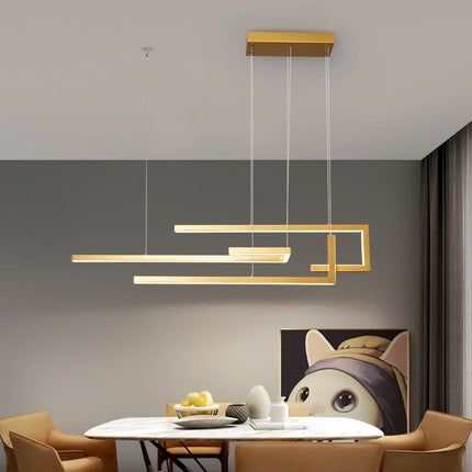 Suspension LED rectangulaire moderne à intensité variable — LZ4X9M