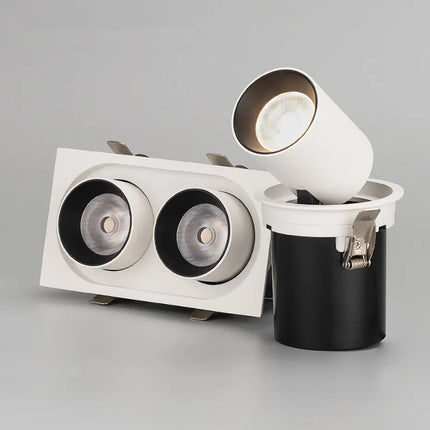 Spot LED carré encastrable à rotation et bras télescopique flexible — LZ4X9T1
