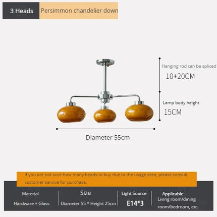 Lustre suspension en verre style Bauhaus pour salon nordique — LZ4FJ9