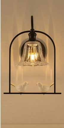 applique murale moderne led en forme d'oiseaux pour décoration