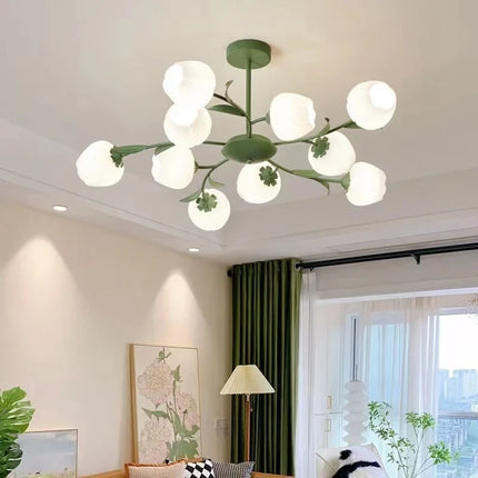 Lustre suspension en forme de fleur pour décoration intérieure élégante — LZ4X9T