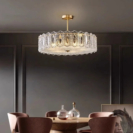 Plafonnier design en cuivre et verre pour intérieur moderne — LZ4G7N