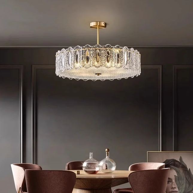 Plafonnier design en cuivre et verre pour intérieur moderne — LZ4G7N