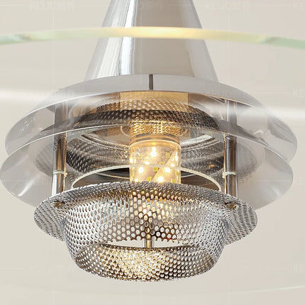 Lustre suspension Bauhaus en verre clair pour restaurant — LZ4X9M