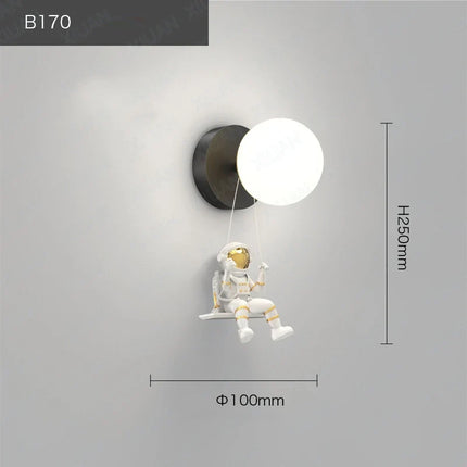 applique murale créatives d'astronaute pour décoration moderne