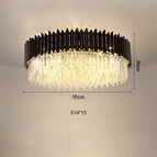 Plafonnier 95cm / Lumière chaude / Cadre noir