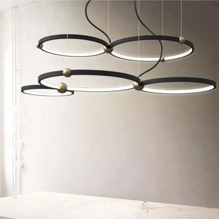 Lustre suspension LED moderne à anneau décoratif — LZ4X9Q