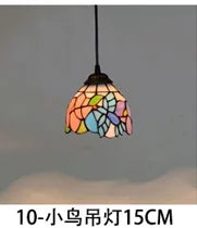 Lustre en verre style Tiffany rétro pour intérieur méditerranéen — LZ4X9P