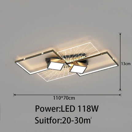 Plafonnier LED moderne pour salon et chambre, design original — LZ4X9T