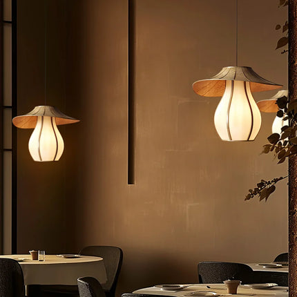 Suspension en rotin tissé style wabi-sabi moderne et élégante — LZ4X9M