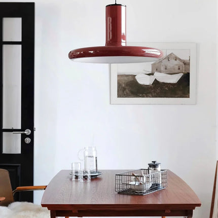 Suspension rouge en forme de soucoupe volante style nordique vintage — LZ4X9M