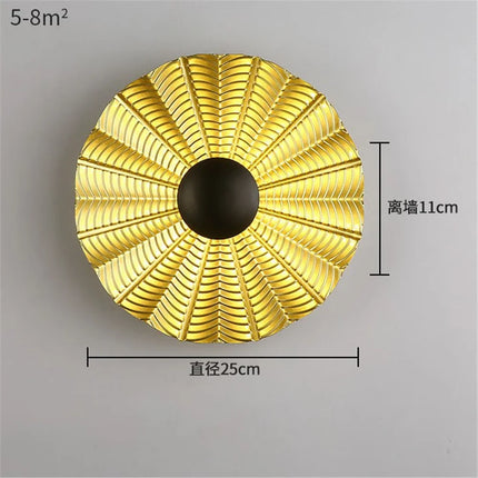 Applique murale LED ronde en métal style nordique pour intérieur moderne — LZ4X9P2