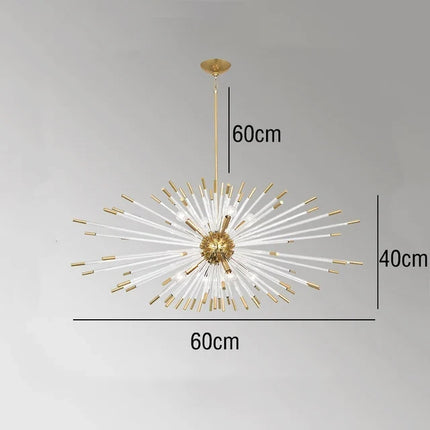 Lustre LED design cristal motif pissenlit pour intérieur — LZ4X9B