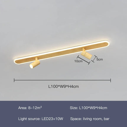 Lustre LED moderne imitation bois pour intérieur — LZ4X9Q2F