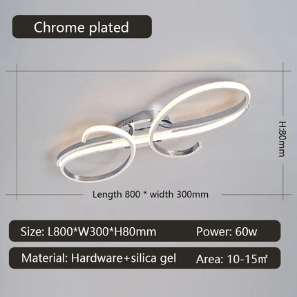 Plafonnier LED moderne plaqué pour salon, chambre et couloir — LZ4X9P2