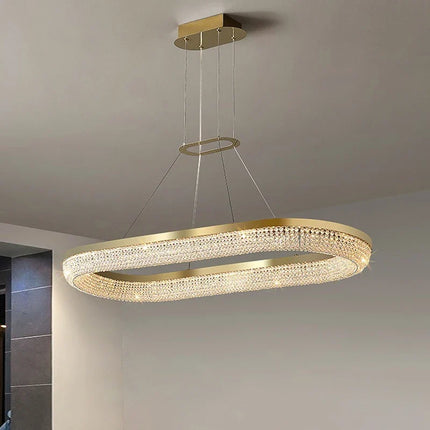 Lustre rond en cristal style nordique pour intérieur — LZ4Q7N2