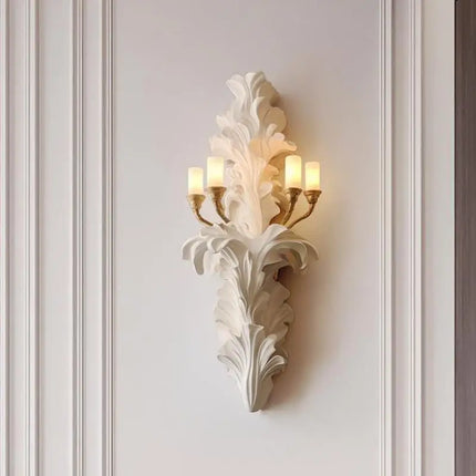 Applique murale vintage en plâtre avec relief et éclairage LED intégré — LZ4T9XQ