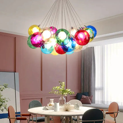 Lustre LED en verre à bulles pour magasins — LZ7XQ2