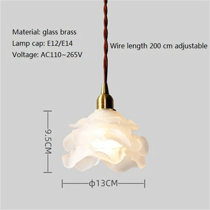 Suspension vintage en verre et laiton style nordique pour intérieur — LZ4X9P
