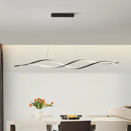 Lustre LED nordique moderne à design torsadé atmosphérique — LZ4X9P
