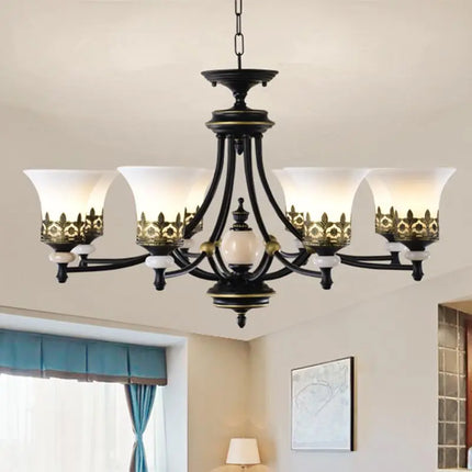 Lustre LED vintage en verre pour intérieur rétro — LZ4X9P2