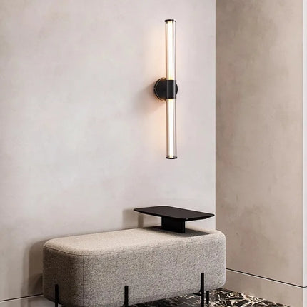 Applique murale rétro en verre et cuivre pour décoration — LZ4X9Q2