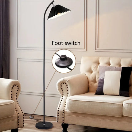 Lampadaire nordique avec abat-jour plissé pour intérieur — LZ4X9T